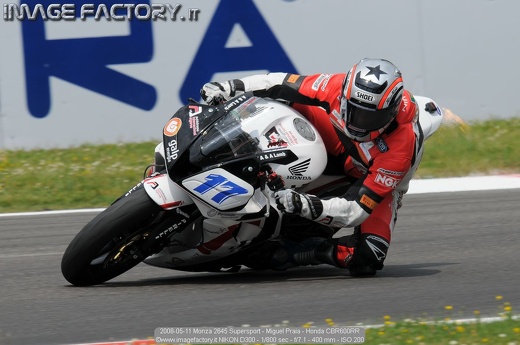 2008-05-11 Monza 2645 Supersport - Miguel Praia - Honda CBR600RR